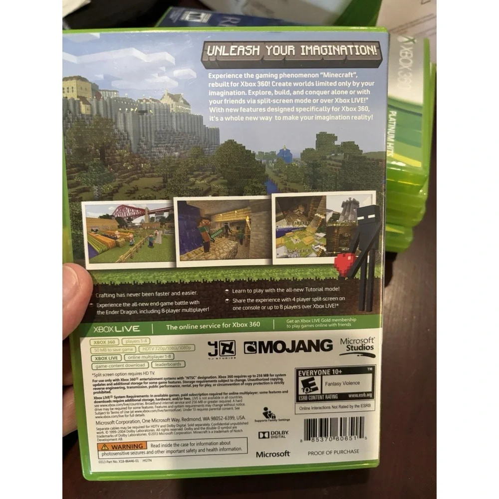 Minecraft Xbox 360 Edition - TESTED - No‎ Manual - (Microsoft Xbox 360, 2013)